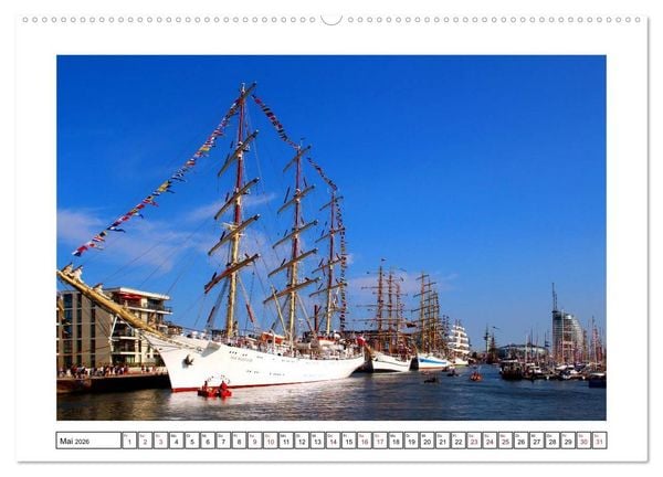 Produktbild: Windjammer - Bremerhaven (Wandkalender 2026 DIN A2 quer), CALVENDO Monatskalender