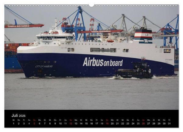 Produktbild: Schiffe auf der Elbe (Wandkalender 2026 DIN A2 quer), CALVENDO Monatskalender