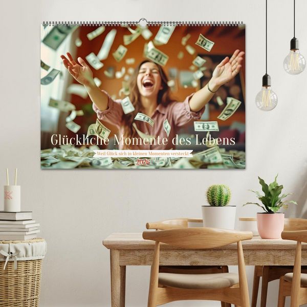 Produktbild: Gl&uuml;ckliche Momente des Lebens (Wandkalender 2026 DIN A2 quer), CALVENDO Monatskalender