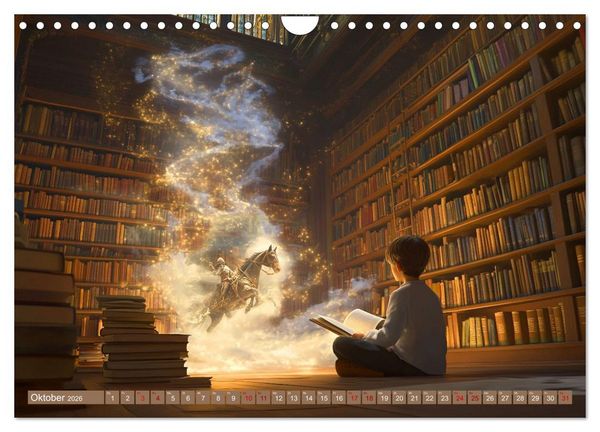 Produktbild: Lesen ist eine Reise durch Zeit und Raum (Wandkalender 2026 DIN A4 quer), CALVENDO Monatskalender