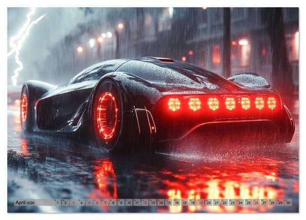 Produktbild: Zukunft Auto - Design, Autos und autonomes Fahren der Zukunft (Wandkalender 2026 DIN A4 quer), CALVENDO Monatskalender