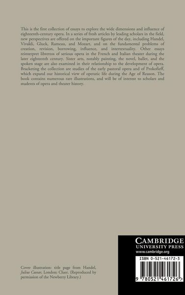 Produktbild: Opera and the Enlightenment