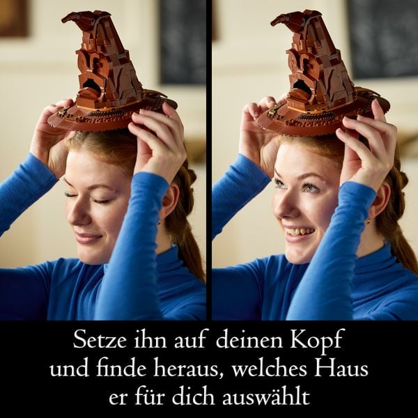 Produktbild: LEGO Harry Potter Der Sprechende Hut von Hogwarts, baubares Modell 76429