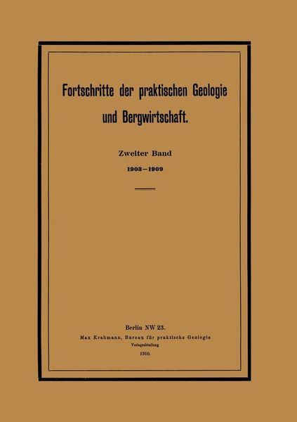 Produktbild: Fortschritte der praktischen Geologie und Bergwirtschaft