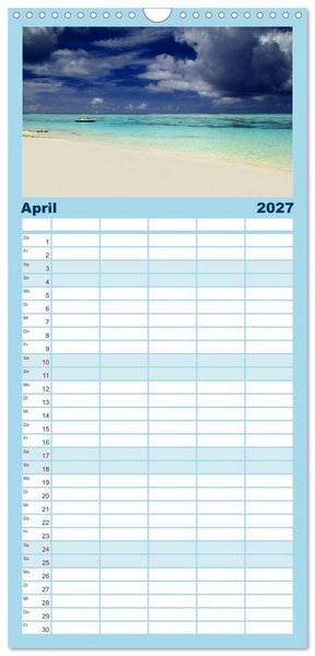 Produktbild: Familienplaner 2027 - Malediven &ndash; Das Paradies im Indischen Ozean III mit 5 Spalten (Wandkalender, 21 x 45 cm) CALVENDO
