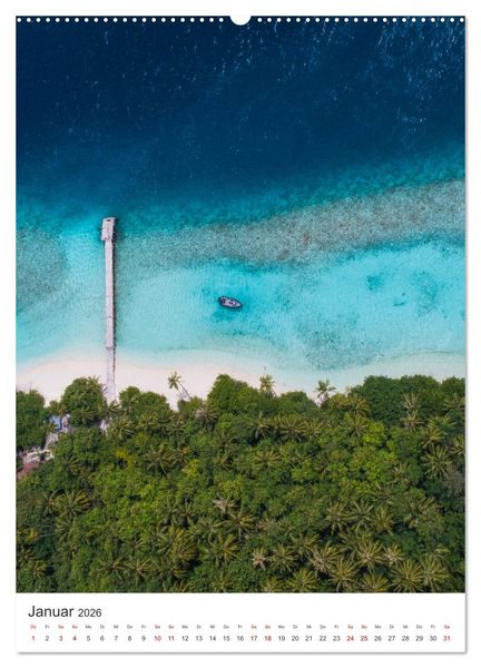 Produktbild: Malediven - Der Sehnsuchtsort schlechthin. (Wandkalender 2026 DIN A2 hoch), CALVENDO Monatskalender