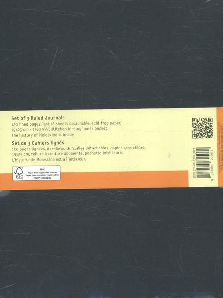 Produktbild: Moleskine Cahier Extra Large liniert schwarz. 3er Pack