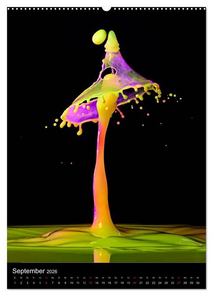 Produktbild: Experimentelle Fotografie Liquid Art (Wandkalender 2026 DIN A2 hoch), CALVENDO Monatskalender