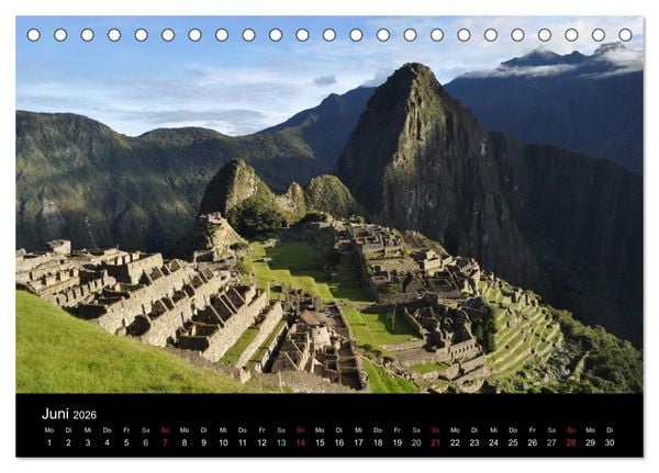 Produktbild: Machu Picchu - Exklusiv (Tischkalender 2026 DIN A5 quer), CALVENDO Monatskalender