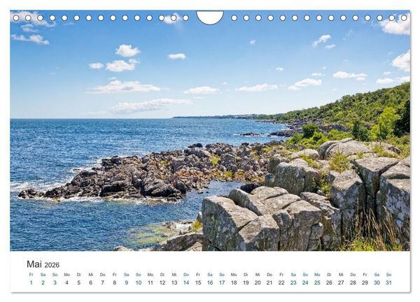 Produktbild: Bornholm - die K&uuml;sten der Ostseeinsel (Wandkalender 2026 DIN A4 quer), CALVENDO Monatskalender