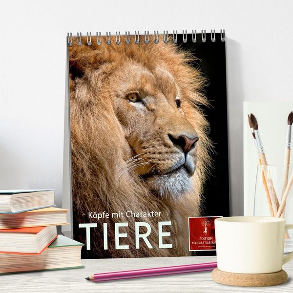 Produktbild: Tiere - K&ouml;pfe mit Charakter (Tischkalender 2026 DIN A5 hoch), CALVENDO Monatskalender
