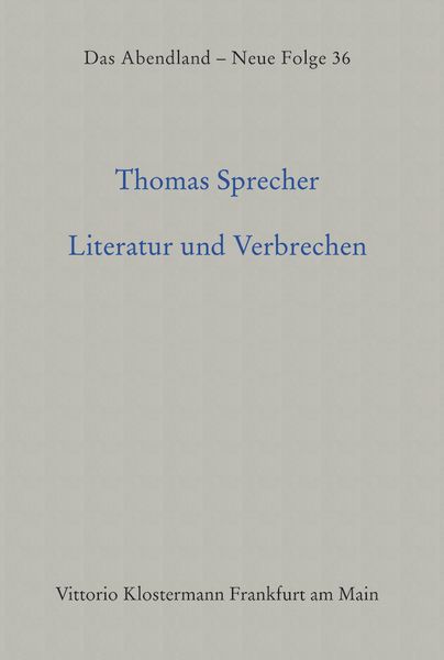 Produktbild: Literatur und Verbrechen
