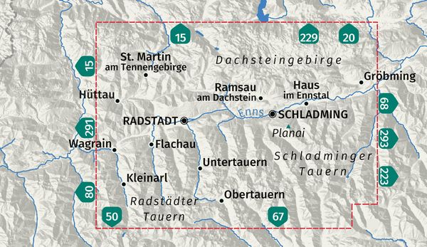 Produktbild: KOMPASS Wanderkarte 31 Radstadt, Schladming, Flachau 1:50.000