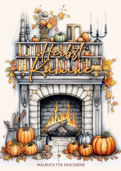 Produktbild: Herbst Kamine Malbuch f&uuml;r Erwachsene