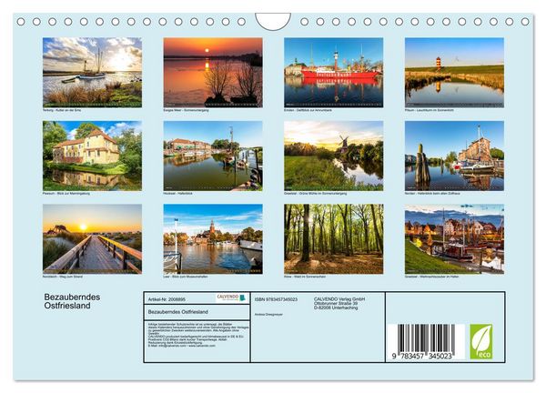 Produktbild: Bezauberndes Ostfriesland (Wandkalender 2026 DIN A4 quer), CALVENDO Monatskalender