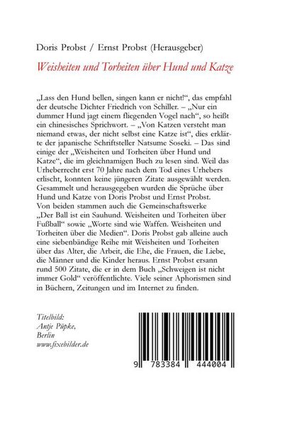 Produktbild: Weisheiten &uuml;ber Hund und Katze