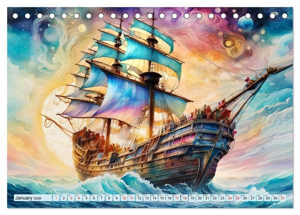 Produktbild: Sail of eternity (Desk Calendar 2026 DIN A5 landscape), CALVENDO 12 Month DeskCalendar