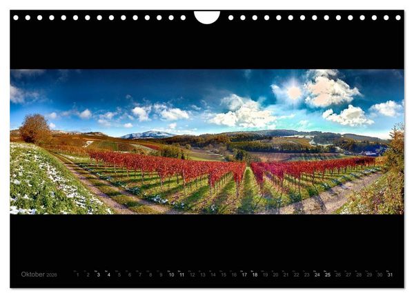 Produktbild: Markgr&auml;flerland-Panoramen - Vier Jahreszeiten in der Toskana Deutschlands (Wandkalender 2026 DIN A4 quer), CALVENDO Monatskalender