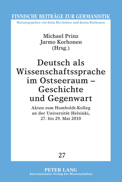 Produktbild: Deutsch als Wissenschaftssprache im Ostseeraum &ndash; Geschichte und Gegenwart