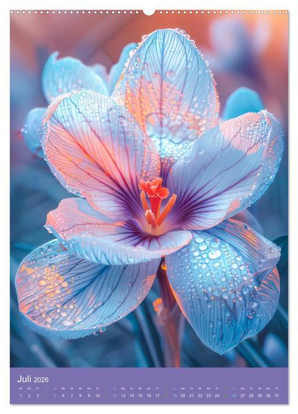 Produktbild: Blumen der Fantasie (Wandkalender 2026 DIN A2 hoch), CALVENDO Monatskalender