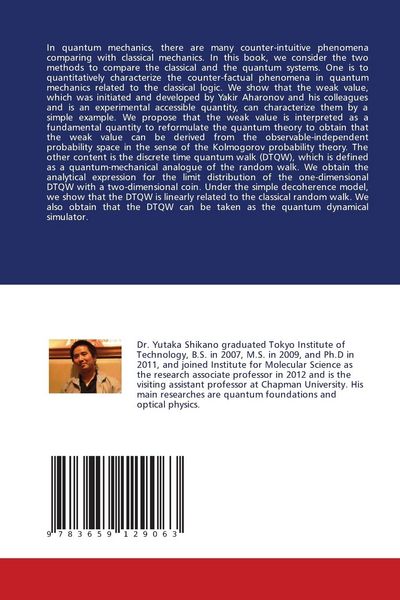 Produktbild: Time in Weak Value and Discrete Time Quantum Walk
