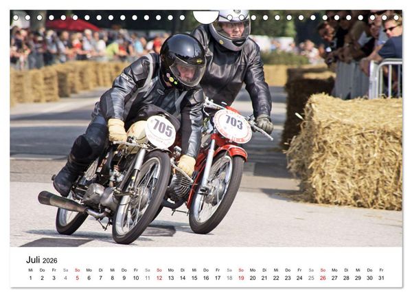 Produktbild: Faszination Oldtimer Motorrad - Momentaufnahmen von Hamburger Stadtparkrennen (Wandkalender 2026 DIN A4 quer), CALVENDO Monatskalender