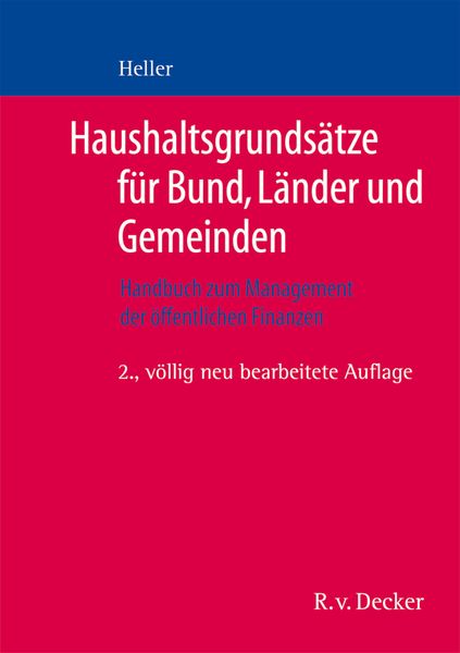 Produktbild: Haushaltsgrunds&auml;tze f&uuml;r Bund, L&auml;nder und Gemeinden