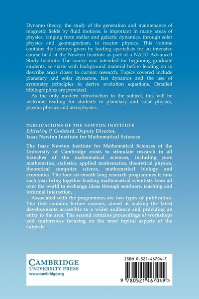 Produktbild: Lectures on Solar and Planetary Dynamos