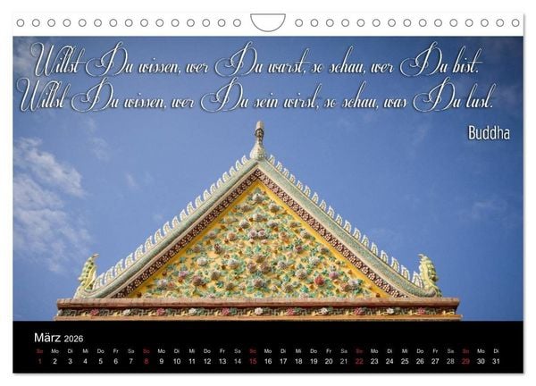 Produktbild: Buddhistische Weisheiten (Wandkalender 2026 DIN A4 quer), CALVENDO Monatskalender