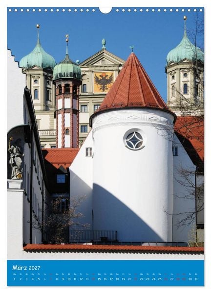 Produktbild: Spaziergang durch Augsburg (Wandkalender 2027 DIN A3 hoch), CALVENDO Monatskalender
