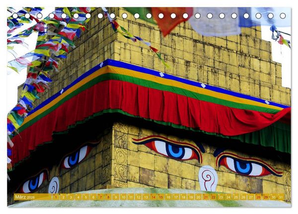 Produktbild: Tsch&ouml;rten, Architektur des Himalaya (Tischkalender 2026 DIN A5 quer), CALVENDO Monatskalender