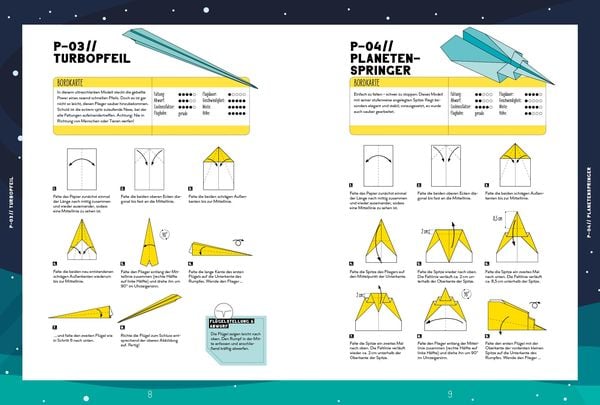 Produktbild: Weltraum-Papierflieger: Mit Faltanleitungen, pfeilschneller Startrampe, supercoolem Sonnensystem-Modell und 55 Motiv-Papieren zum Sofort-Loslegen