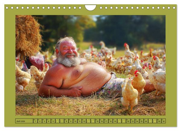 Produktbild: Die H&uuml;hnerhelden. Witz und Charme mit M&auml;nnern, die Eier haben (Wandkalender 2026 DIN A4 quer), CALVENDO Monatskalender