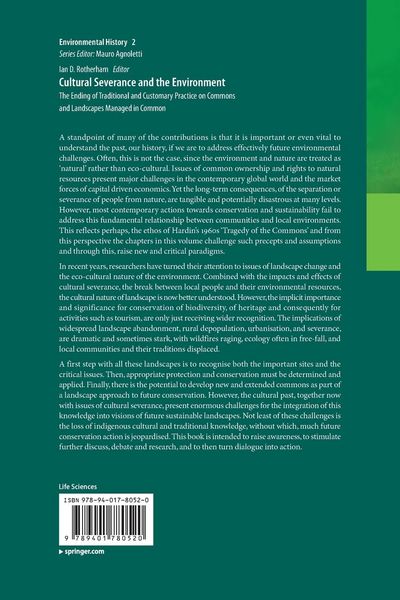 Produktbild: Cultural Severance and the Environment