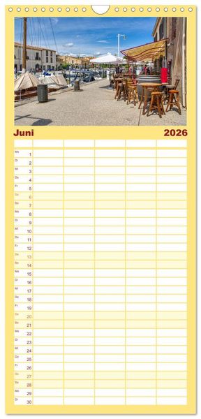 Produktbild: Familienplaner 2026 - Marseillan - Schmuckst&uuml;ck am Bassin de Thau mit 5 Spalten (Wandkalender, 21 x 45 cm) CALVENDO