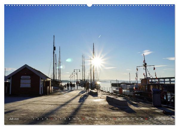 Produktbild: Oslo - Norwegen (hochwertiger Premium Wandkalender 2026 DIN A2 quer), Kunstdruck in Hochglanz