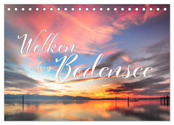 Wolken überm Bodensee (Tischkalender 2026 DIN A5 quer), CALVENDO Monatskalender