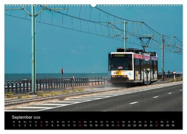 Produktbild: Kusttram Belgien (hochwertiger Premium Wandkalender 2026 DIN A2 quer), Kunstdruck in Hochglanz