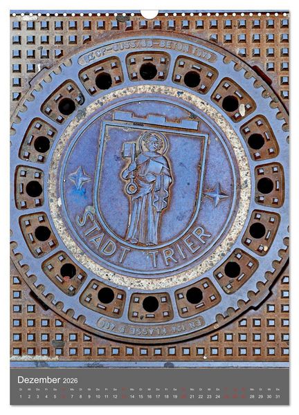 Produktbild: Gullydeckel (Wandkalender 2026 DIN A3 hoch), CALVENDO Monatskalender