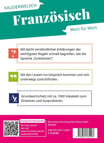Produktbild: Reise Know-How Sprachf&uuml;hrer Franz&ouml;sisch - Wort f&uuml;r Wort