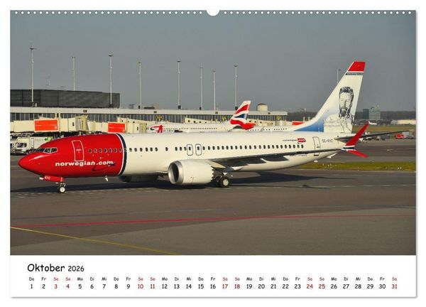 Produktbild: Ein Jahr in der Welt der Luftfahrt (Wandkalender 2026 DIN A2 quer), CALVENDO Monatskalender