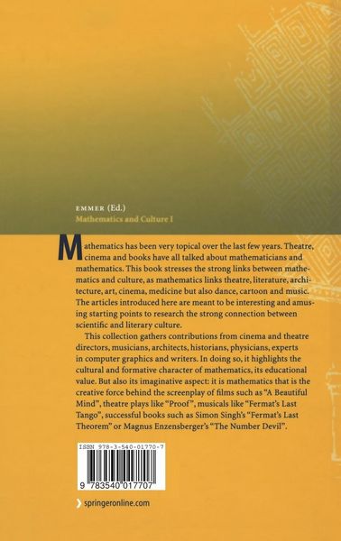 Produktbild: Mathematics and Culture I