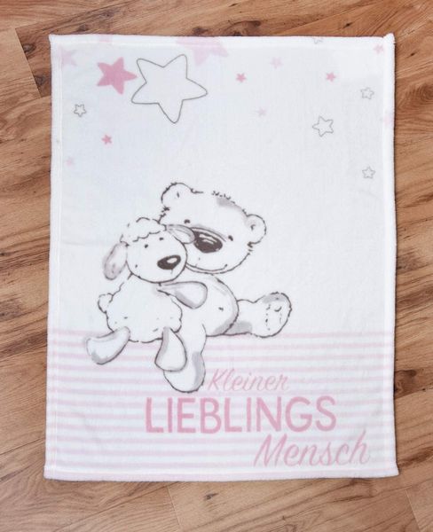Produktbild: Herding 1440213014412 - Lieblingsmensch, Decke, Polyester, rosa, 75x100 cm