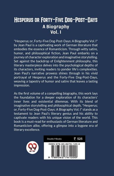 Produktbild: Hesperus or Forty-Five Dog-Post-Days A Biography Vol. I