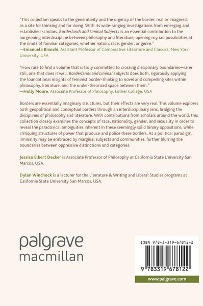 Produktbild: Borderlands and Liminal Subjects