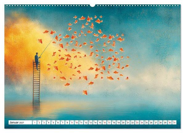 Produktbild: Fantastische F&auml;nge Die Kunst, das Unm&ouml;gliche zu angeln (hochwertiger Premium Wandkalender 2027 DIN A2 quer), Kunstdruck in Hochglanz