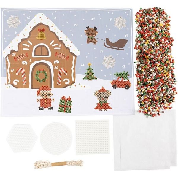 Produktbild: Creativ Company DIY NABBI BioBeads B&uuml;gelperlen Adventskalender, 24 Designs