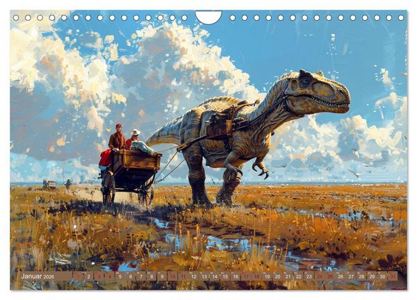 Produktbild: Meine Freunde sind Dinosaurier (Wandkalender 2026 DIN A4 quer), CALVENDO Monatskalender