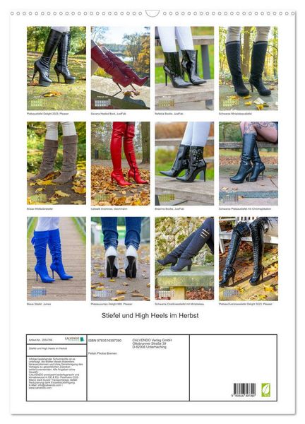 Produktbild: Stiefel und High Heels im Herbst (Wandkalender 2026 DIN A2 hoch), CALVENDO Monatskalender