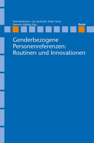 Produktbild: Genderbezogene Personenreferenzen: Routinen und Innovationen